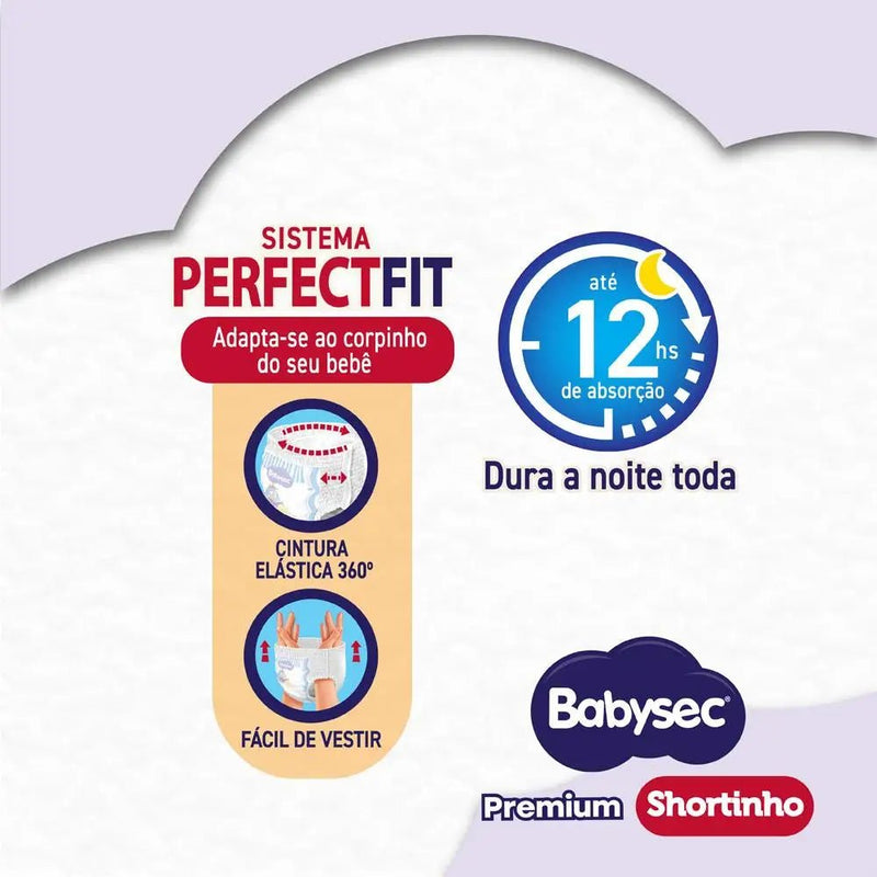 Fralda Babysec Shortinho Galinha Pintadinha Tamanho M - Ninho do Bebê